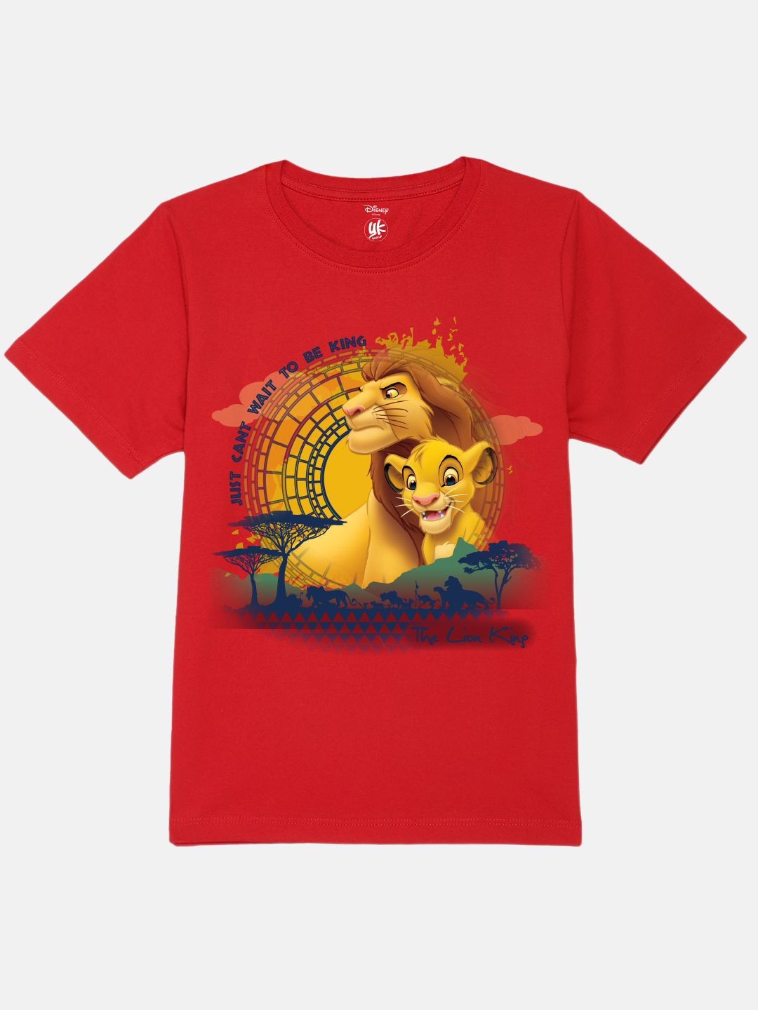 YK Disney Boy's Graphic Printed Round Neck Pure Cotton T-shirt