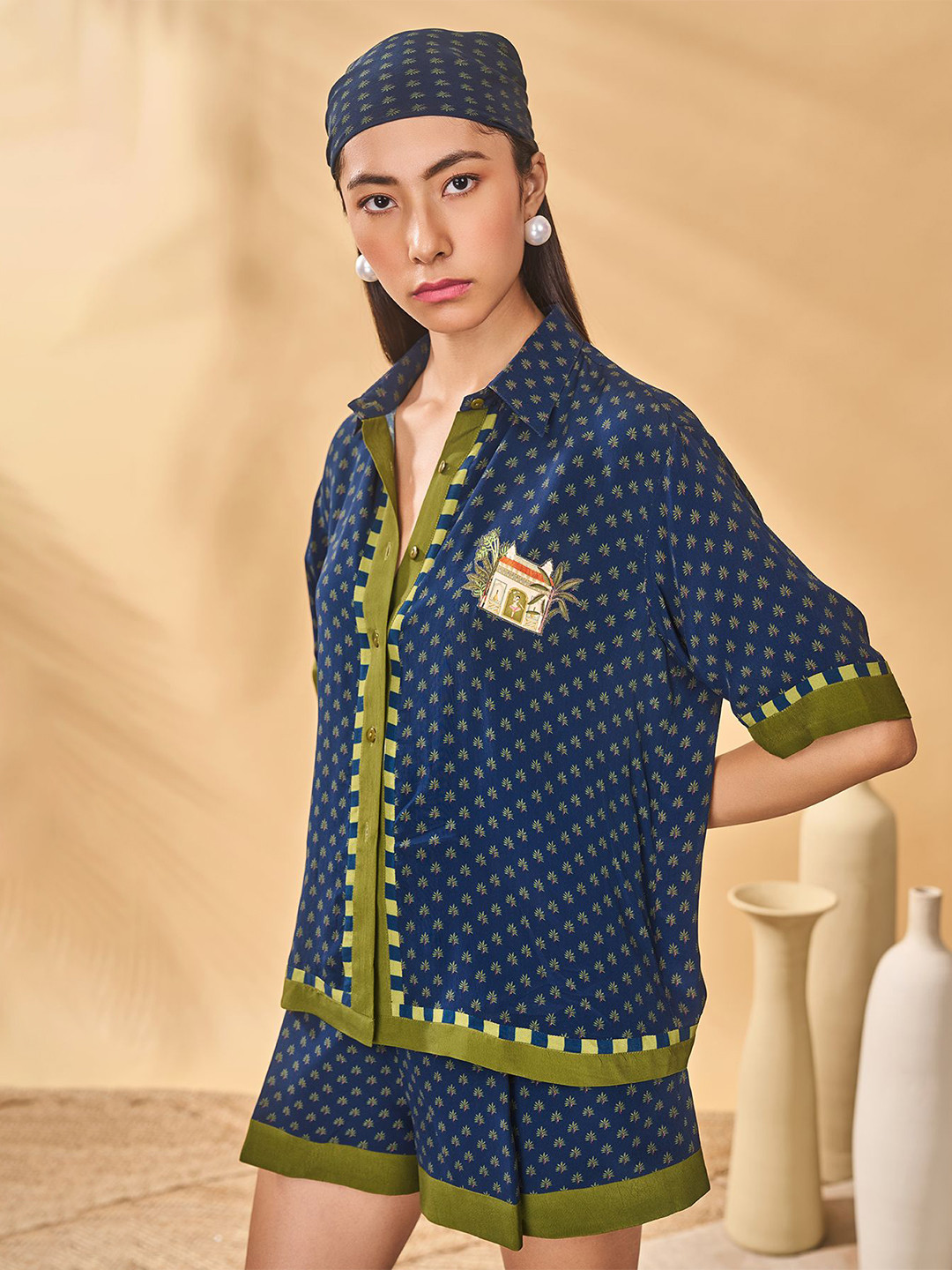 Masaba Women Midnight Holiday Home Shorts