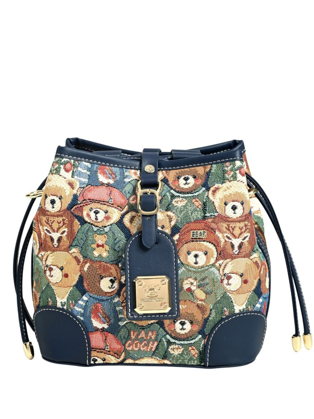 Henney BearWomen Graphic Printed Applique Shoulder Bag