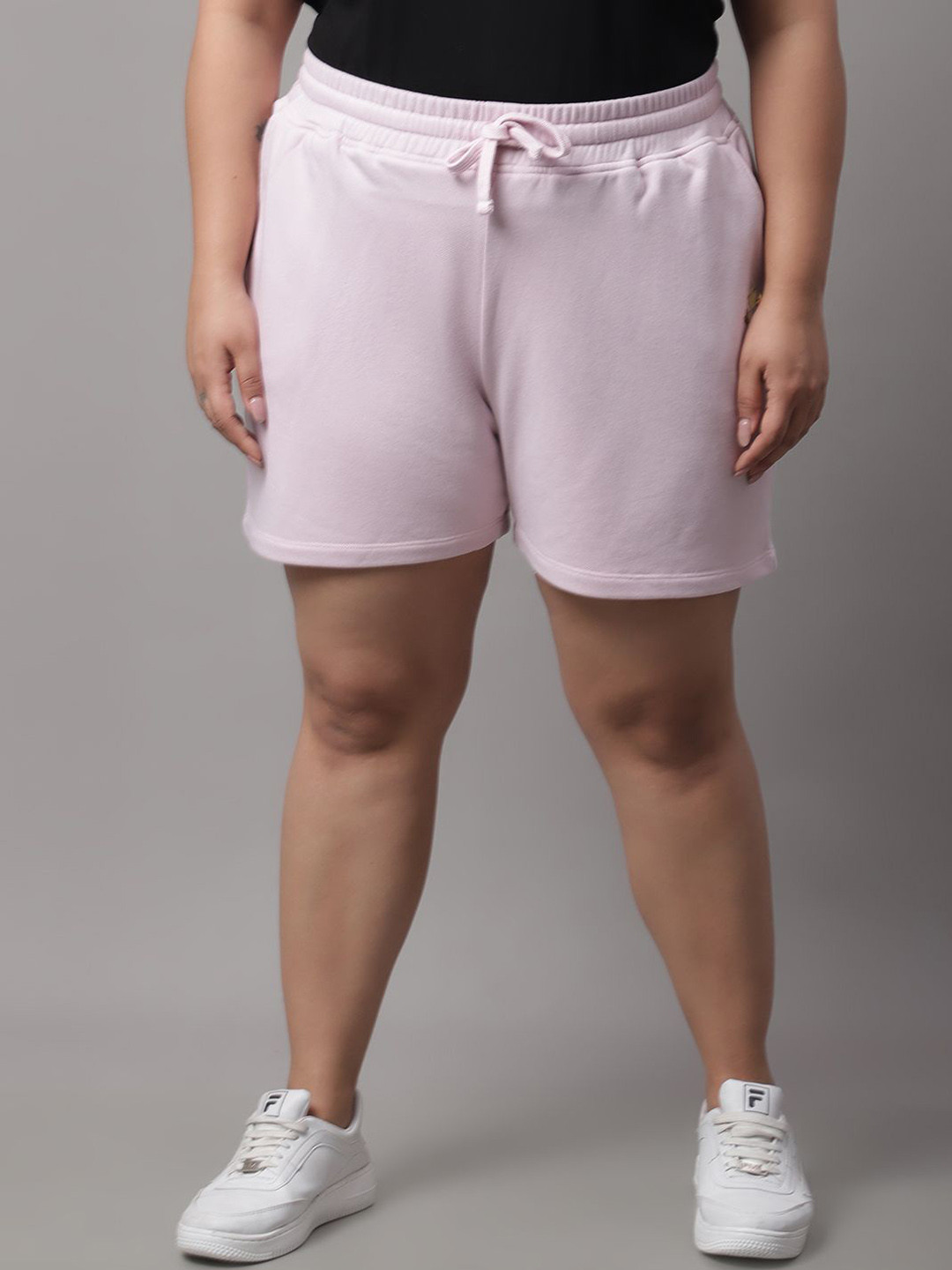 A AND K Women Mid-Rise Below Knee Cycling Cotton Sports Short