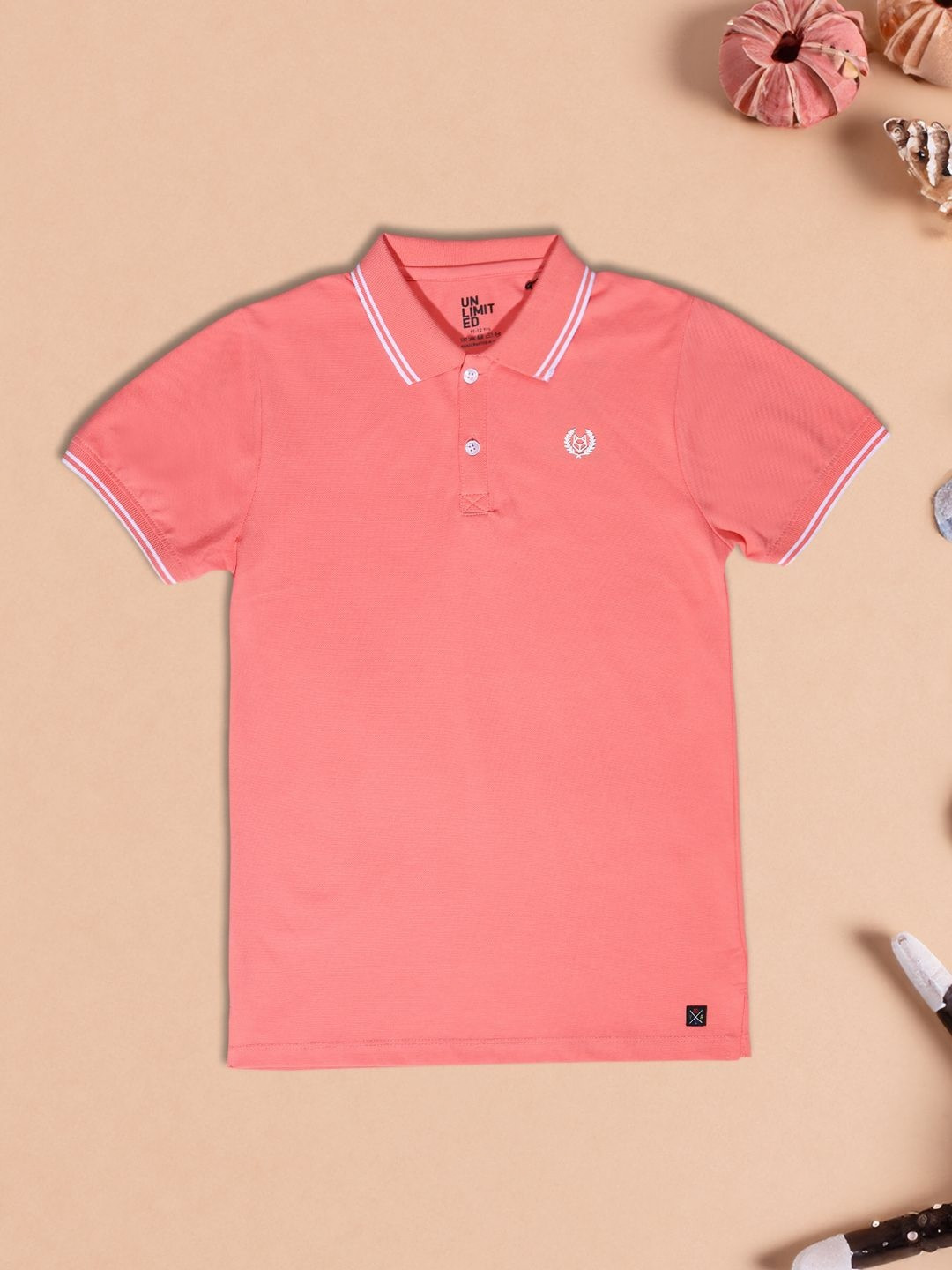 V-Mart Boys Polo Collar Regular Fit Cotton T-shirt