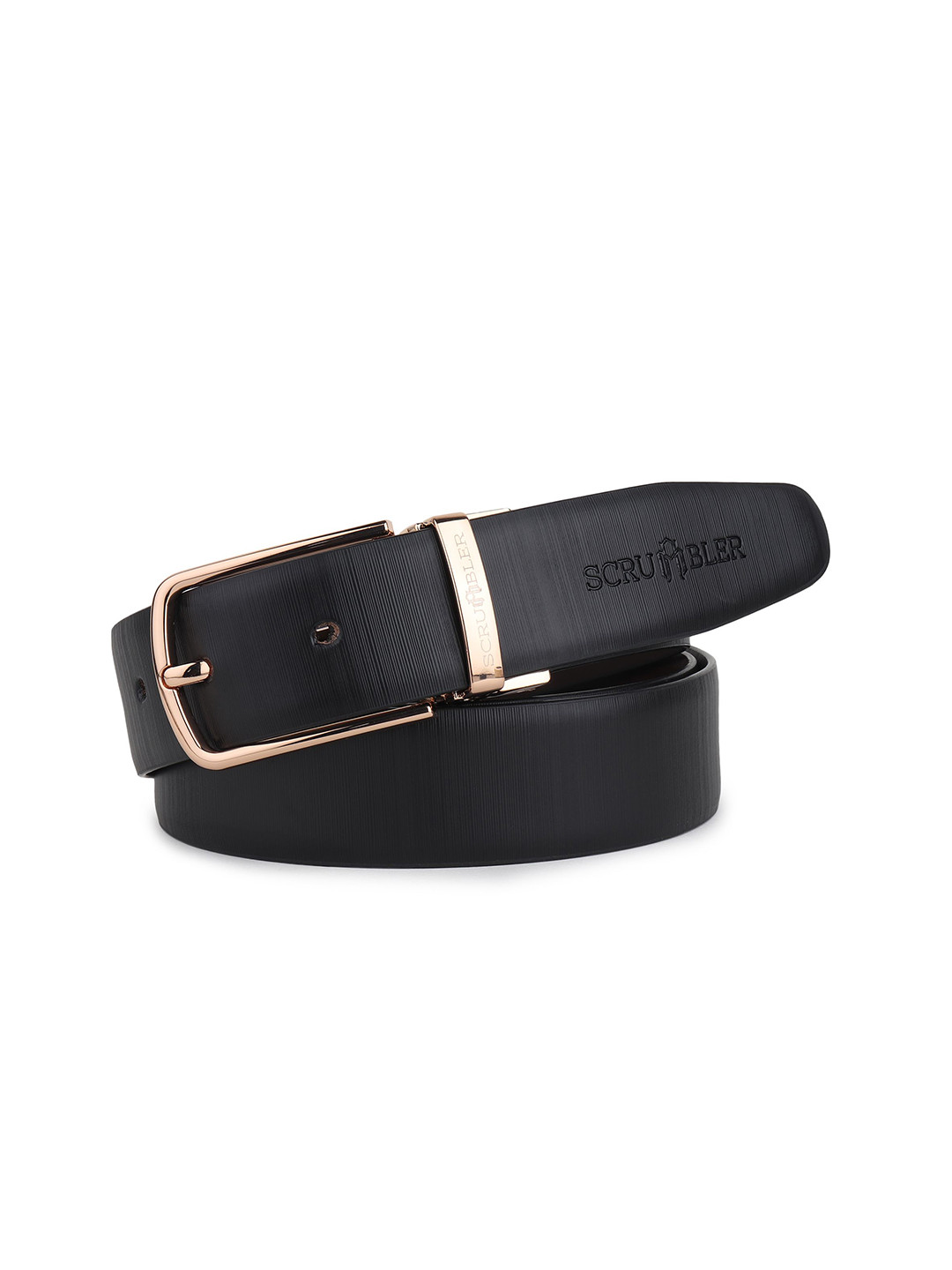 Scrumbler Men Textured Leather Reversible Formal Belt
