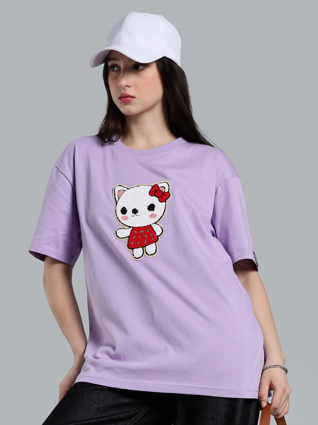 The Sea Horse Women Graphic Printed Round Neck Cotton Oversized T-shirt