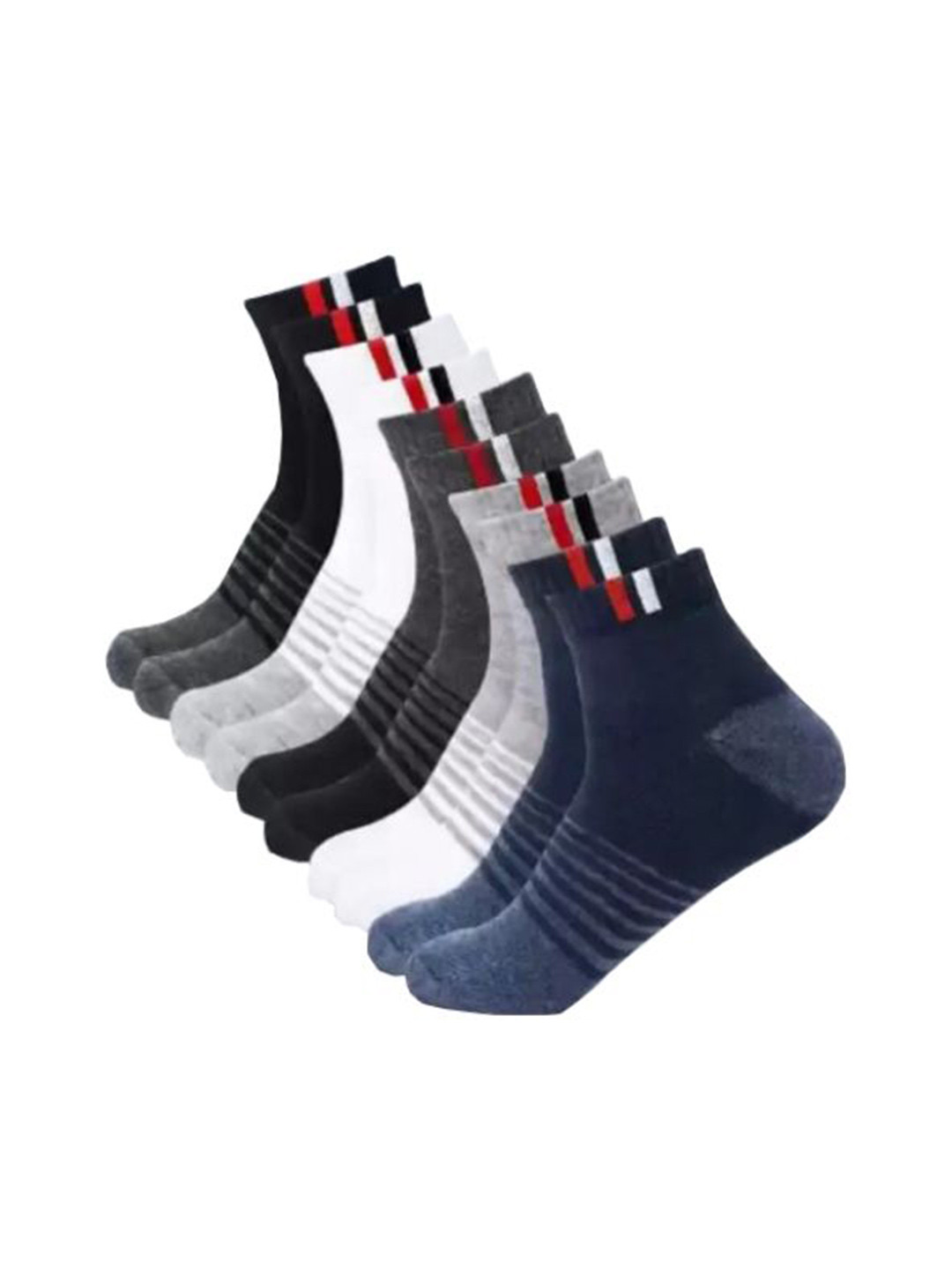 Winget Pack Of 5 Striped Cotton Ankle Length Socks