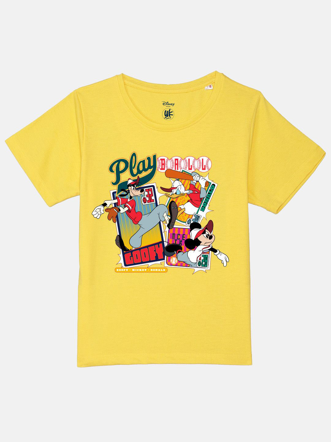 YK Disney Boy's Graphic Printed Round Neck Pure Cotton T-shirt