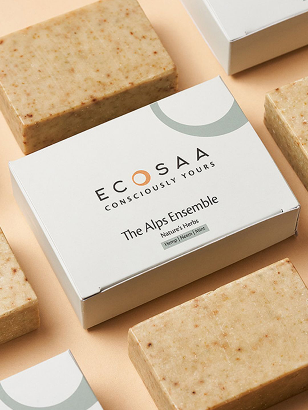 ECOSAA Neem Soap For Glowing & Hydrating Skin Exfoliation - 75 g