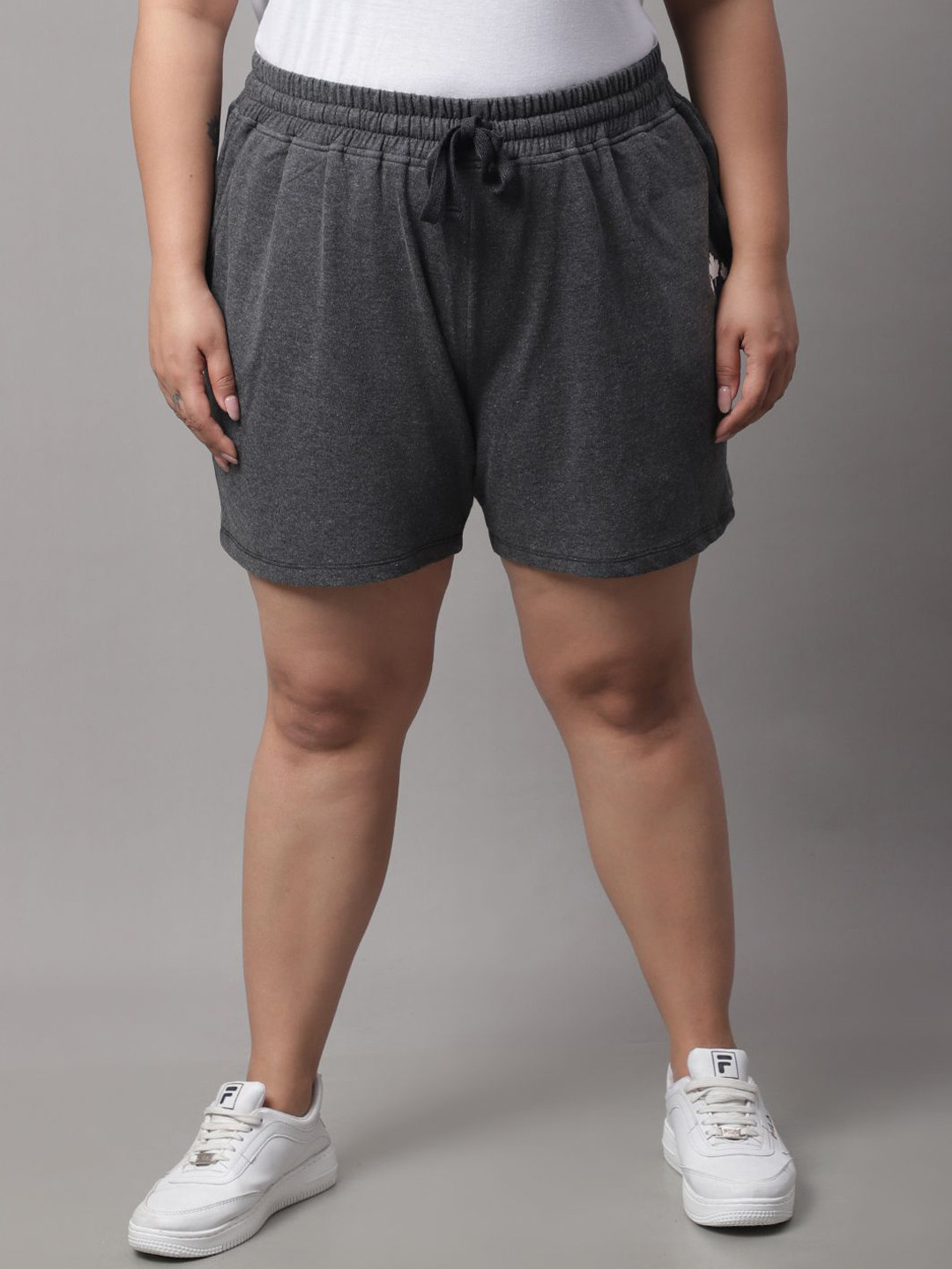 A AND K Women Mid-Rise Below Knee Cycling Cotton Sports Short