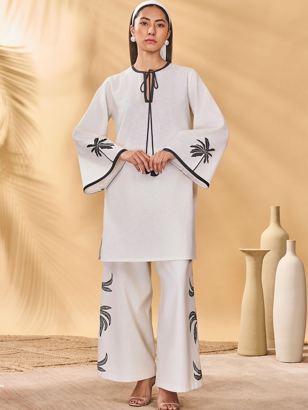 Masaba Trellis Palm Printed Co-ord Set