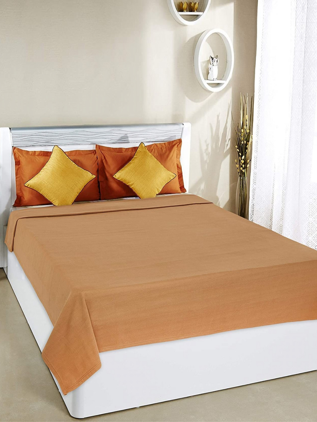 Evolife Coffee Brown AC Room 150 GSM Double Bed Blanket