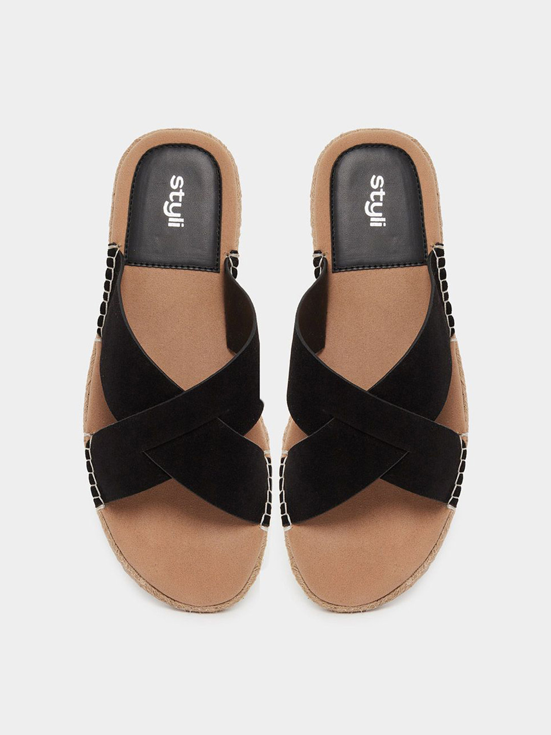 Styli Men Comfortable Cushion Slip-On Sandals