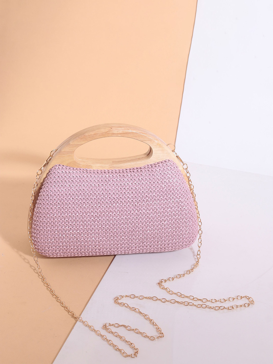 TREASO CLOSET Women LOOM Textured Purse Clutch