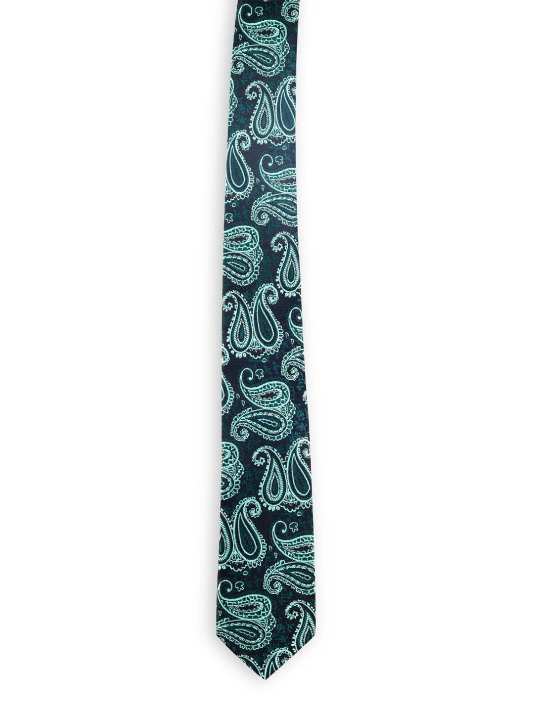 ALZ Men Paisley Printed Skinny Tie Crafted in Premium Microfibre