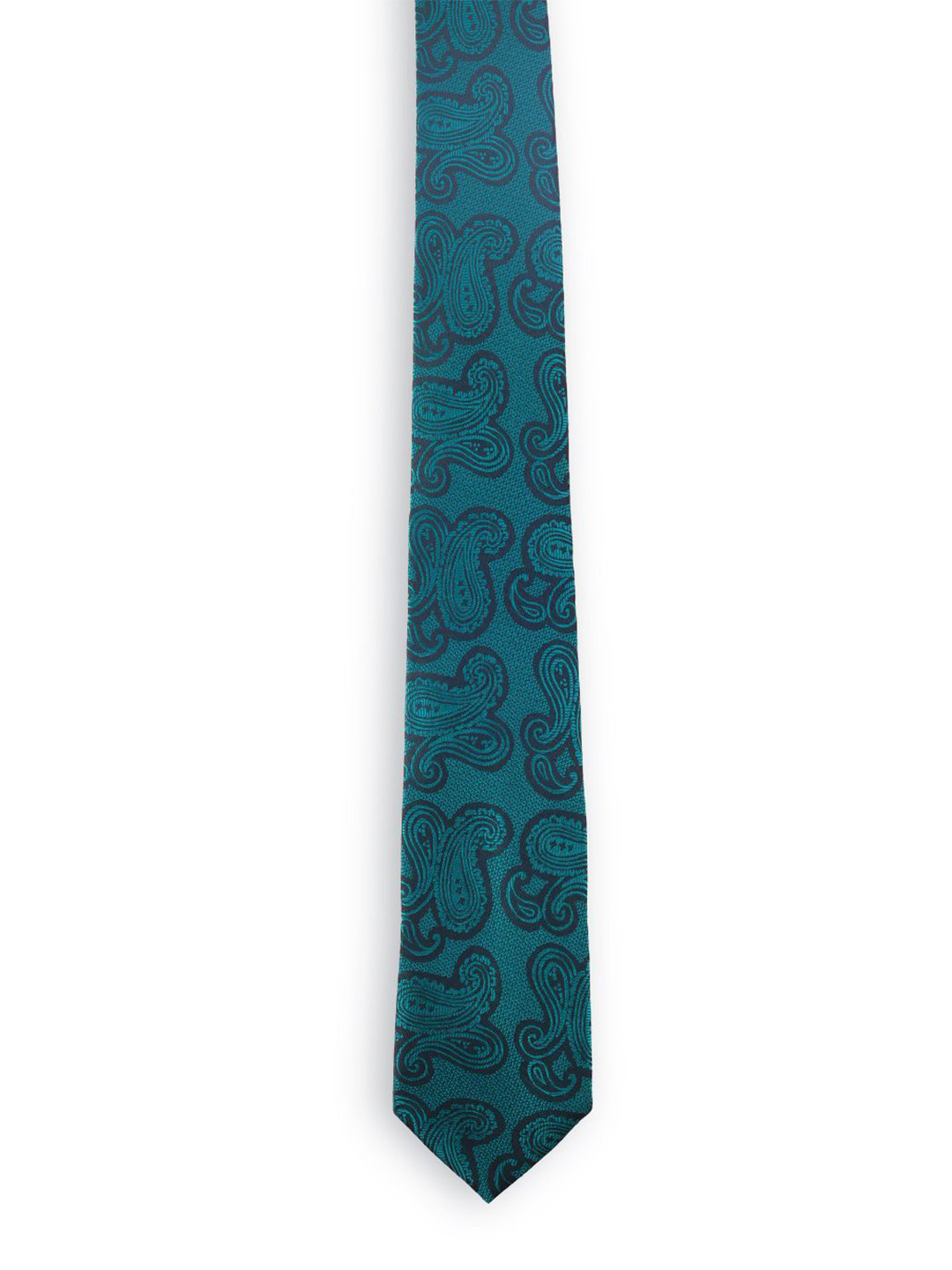 ALZ Men Woven Design Paisley Premium Microfibre Skinny Tie