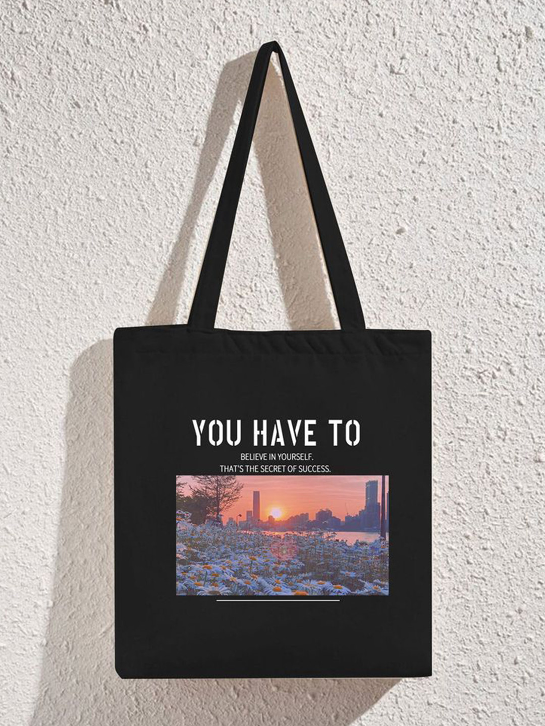 the sack co Printed Canvas Shopper Tote Bag