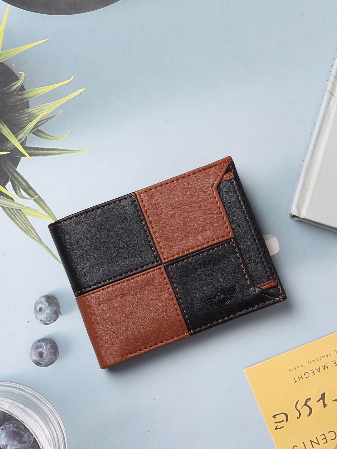 Metronaut Men Colourblocked Two Fold Wallet