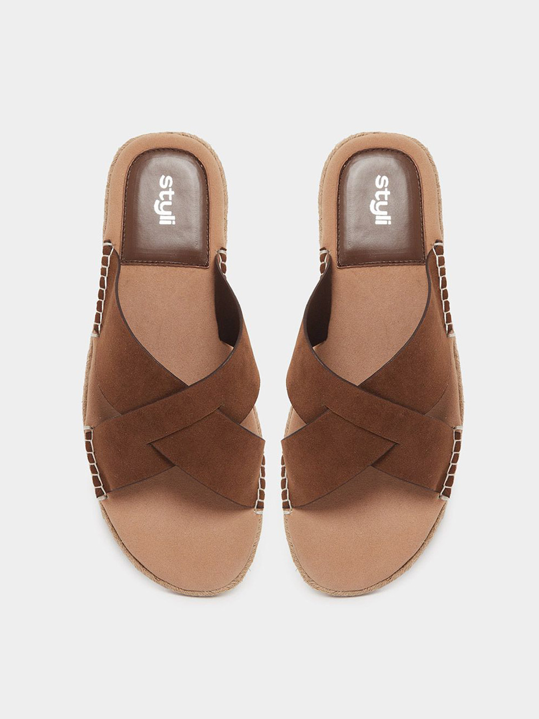 Styli Men Comfortable Cushion Slip-On Sandals