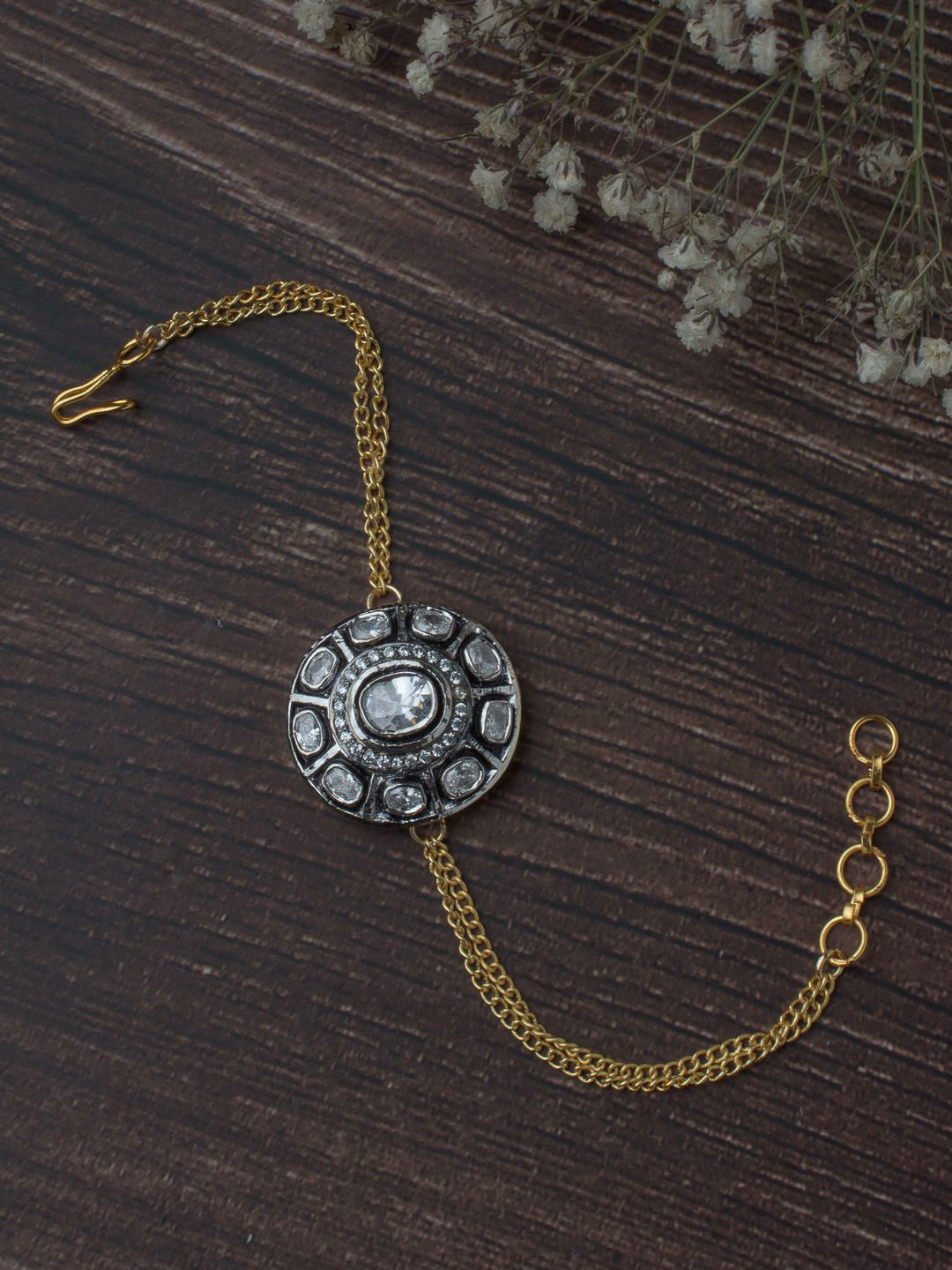 vivinia BY VIDHI MEHRA American Diamond Wraparound Rakhi Bracelet