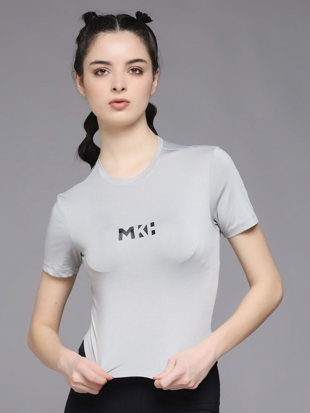 MKH Typography Printed Round Neck Dri-FIT Relaxed Fit Sports T-shirt