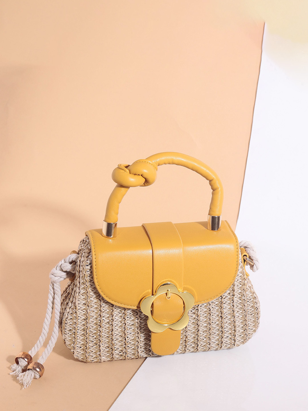 TREASO CLOSET FREYA Textured Jute Sling Bag