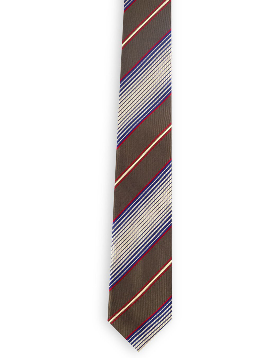 ALZ Men Striped Premium Microfibre Skinny Tie