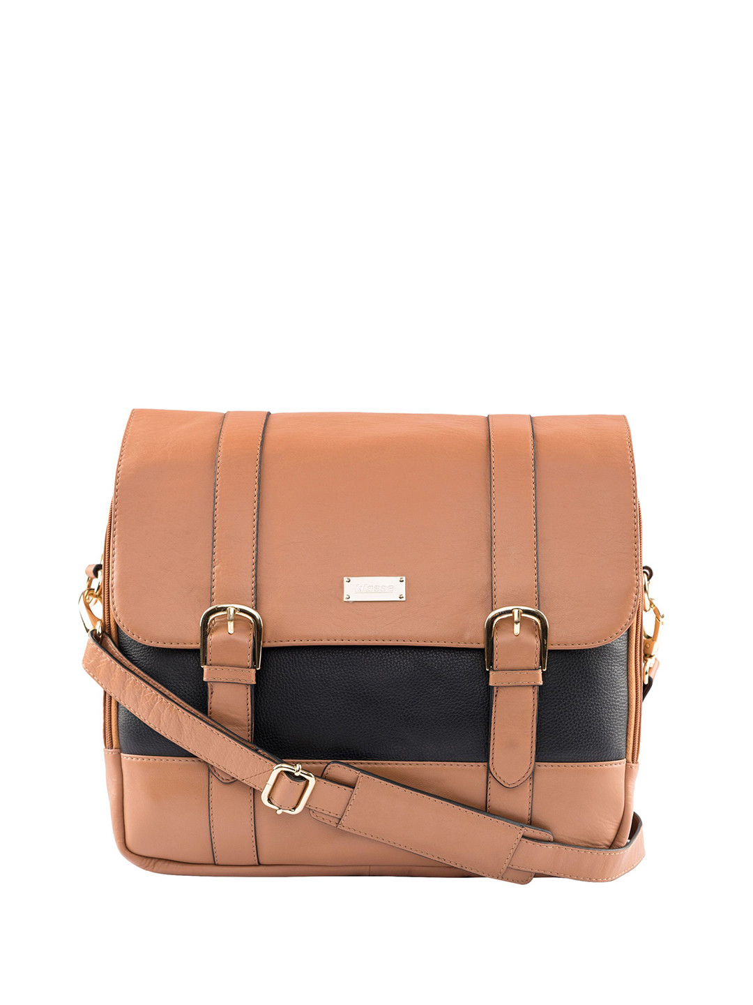 Klasse Men Non-Padded Leather Laptop Bag With One Handle