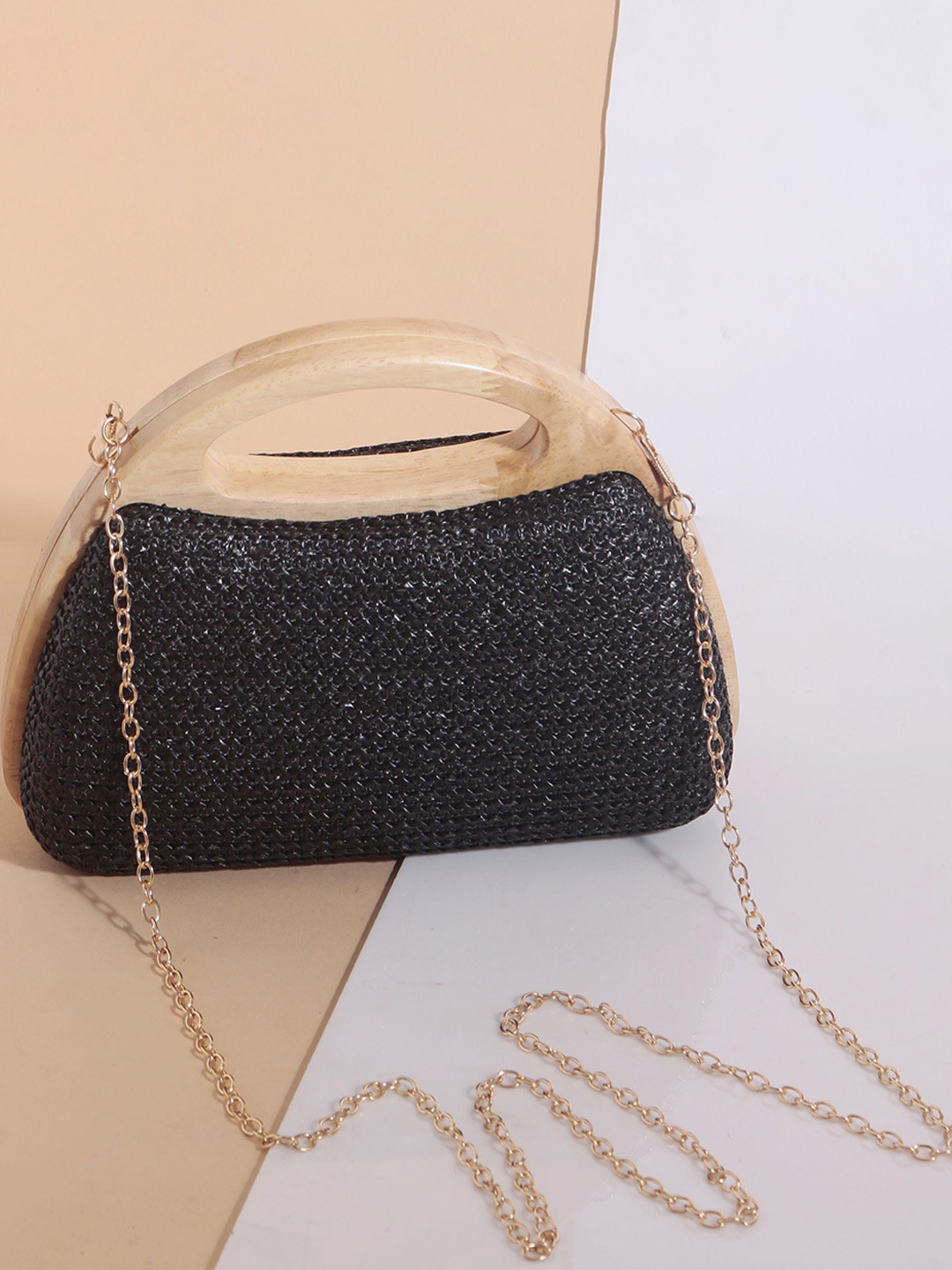 TREASO CLOSET Embellished Loom Clutch For Women