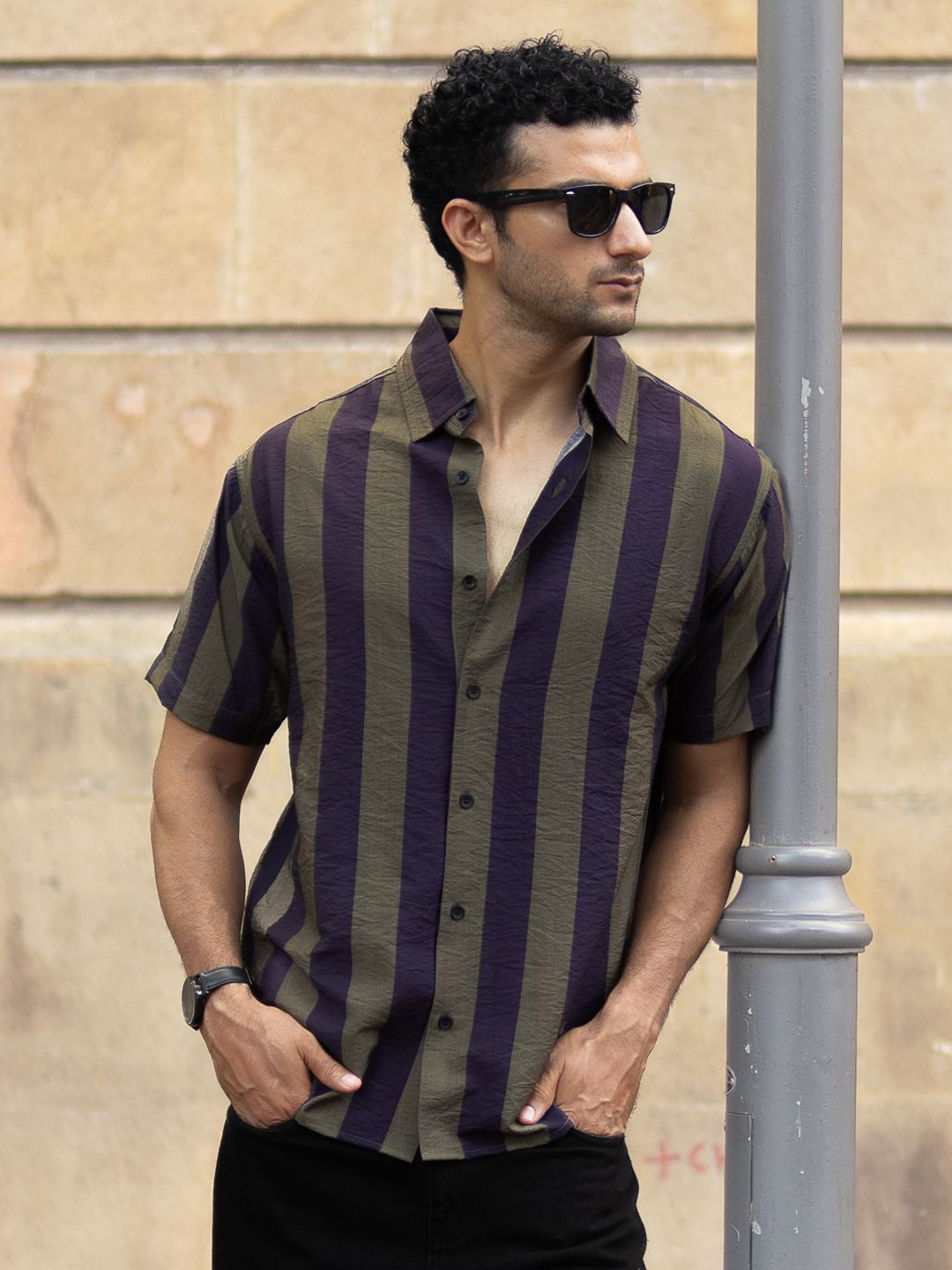 Powerlook Vertical Striped Lightweight Shirt
