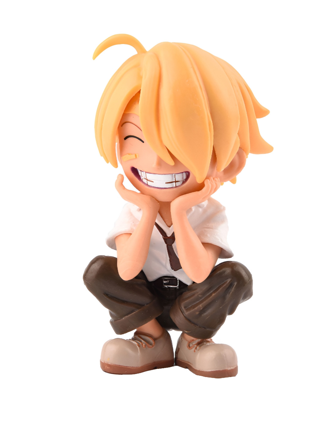 COMICSENSE One Piece Anime White Plastic Matte Living Room Small Showpiece - 4.7 Inches
