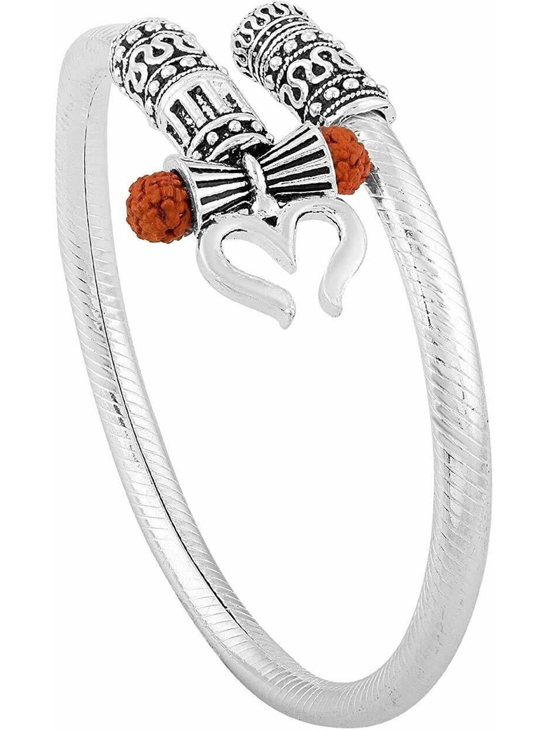 Teeragaj Stainless Steel Unisex Om Symbol Kada Bracelet