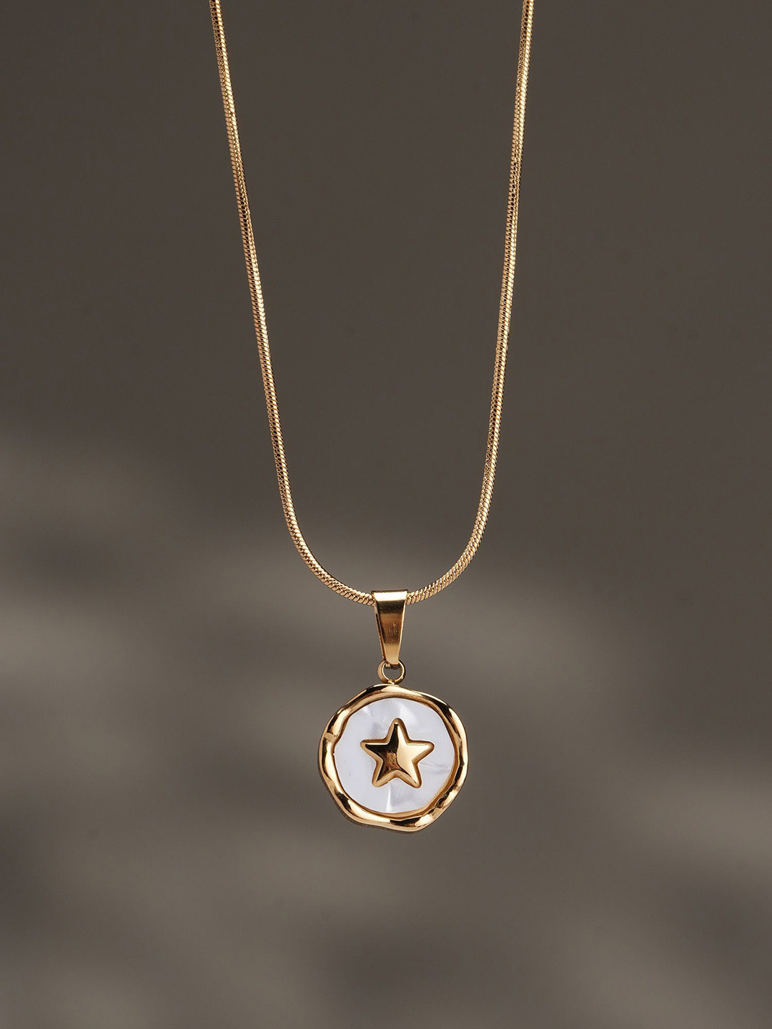 PALMONAS Waterproof & Anti-Tarnish Orbit Star Charm Pendant With Chain