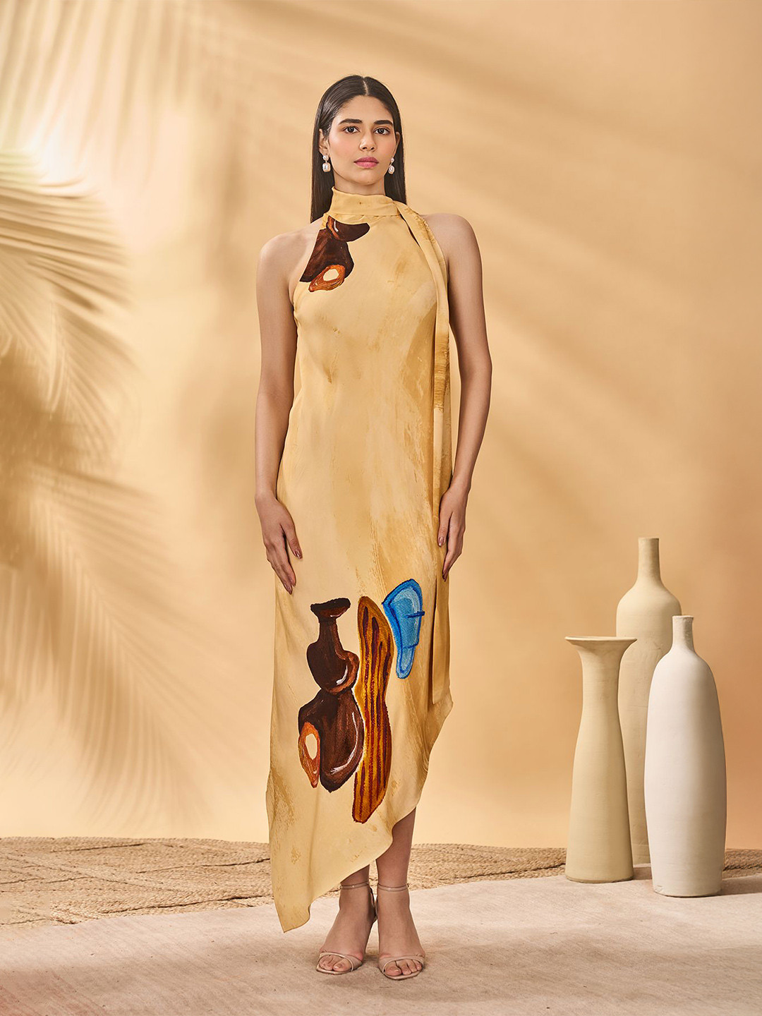 Masaba Women Earthern Echos Halter Dress