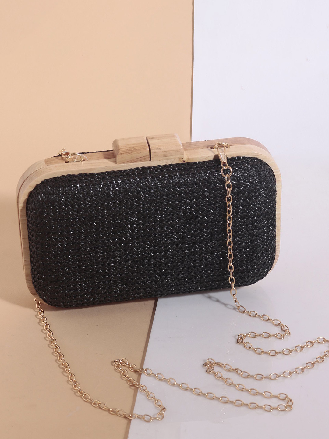 TREASO CLOSET SAGE Textured Box Clutch