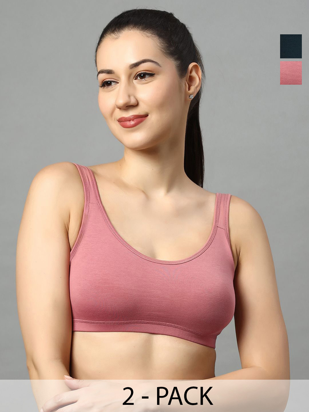 Luxora Pack Of 2 Full Coverage Lightly Padded Seamless Bra