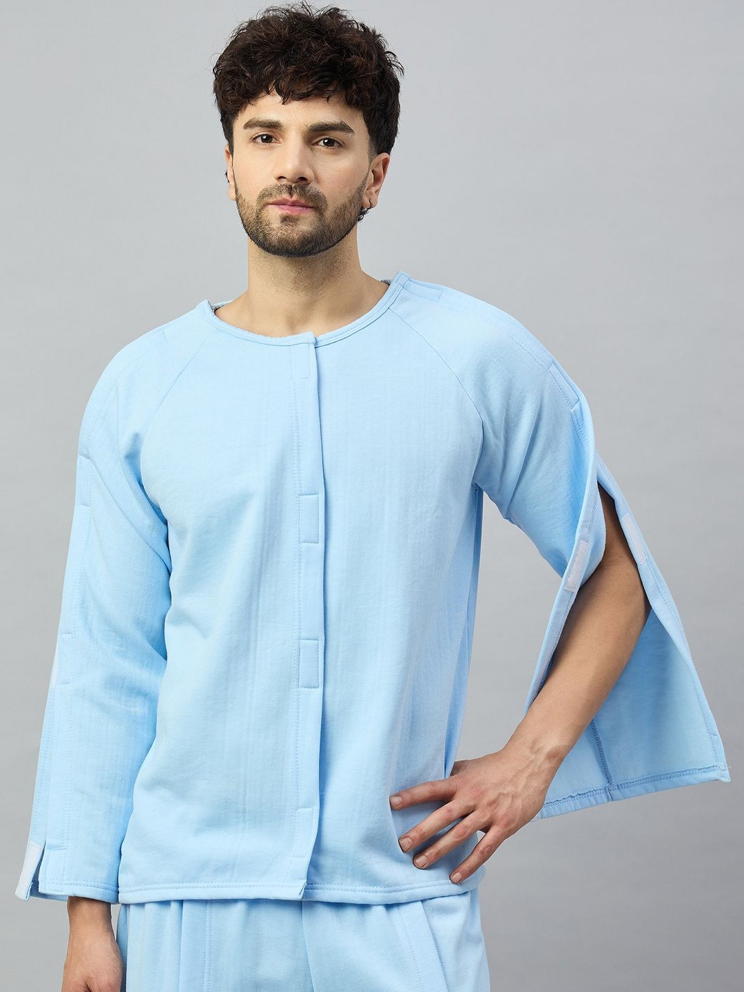 Haxor Velcro Open Tearaway Full Sleeve Woollen Adaptive T-shirt