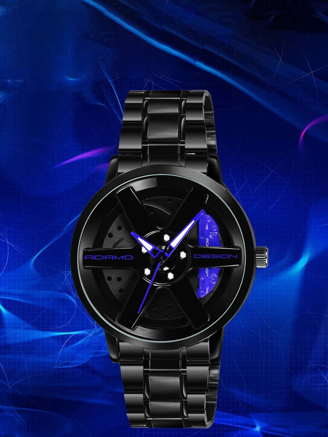 ADAMO Men Brass Dial & Bracelet Style Straps Analogue Watch 889NNM05