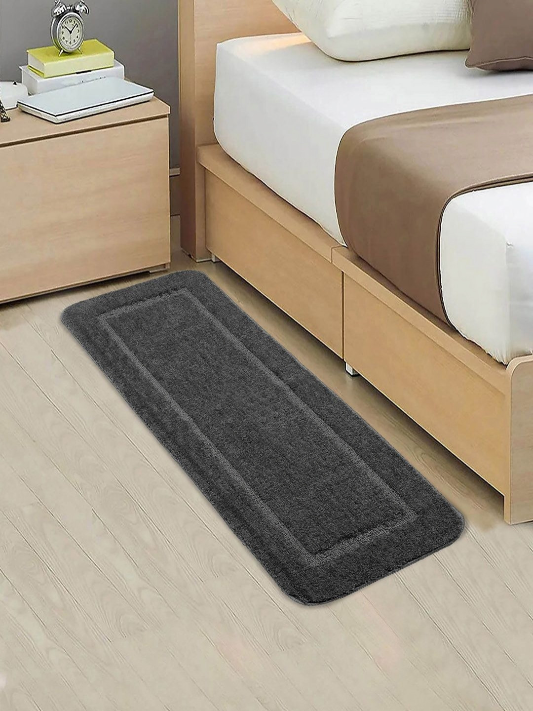 Saral Home Black Anti Skid Water Absorbent Floor Runner