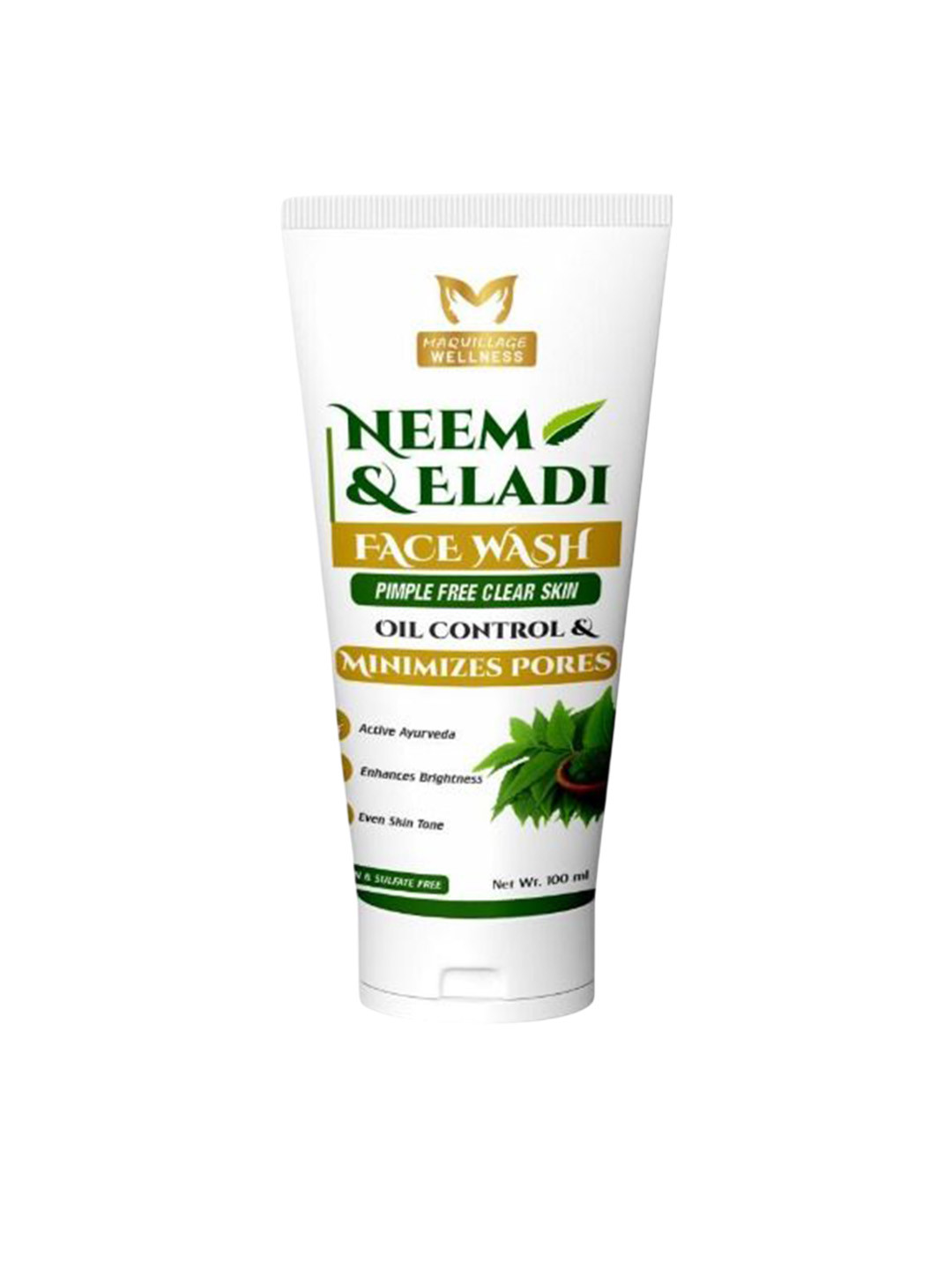 MAQUILLAGE WELLNESS Neem Face Wash With Eladi & Aloe Vera - 100 ml