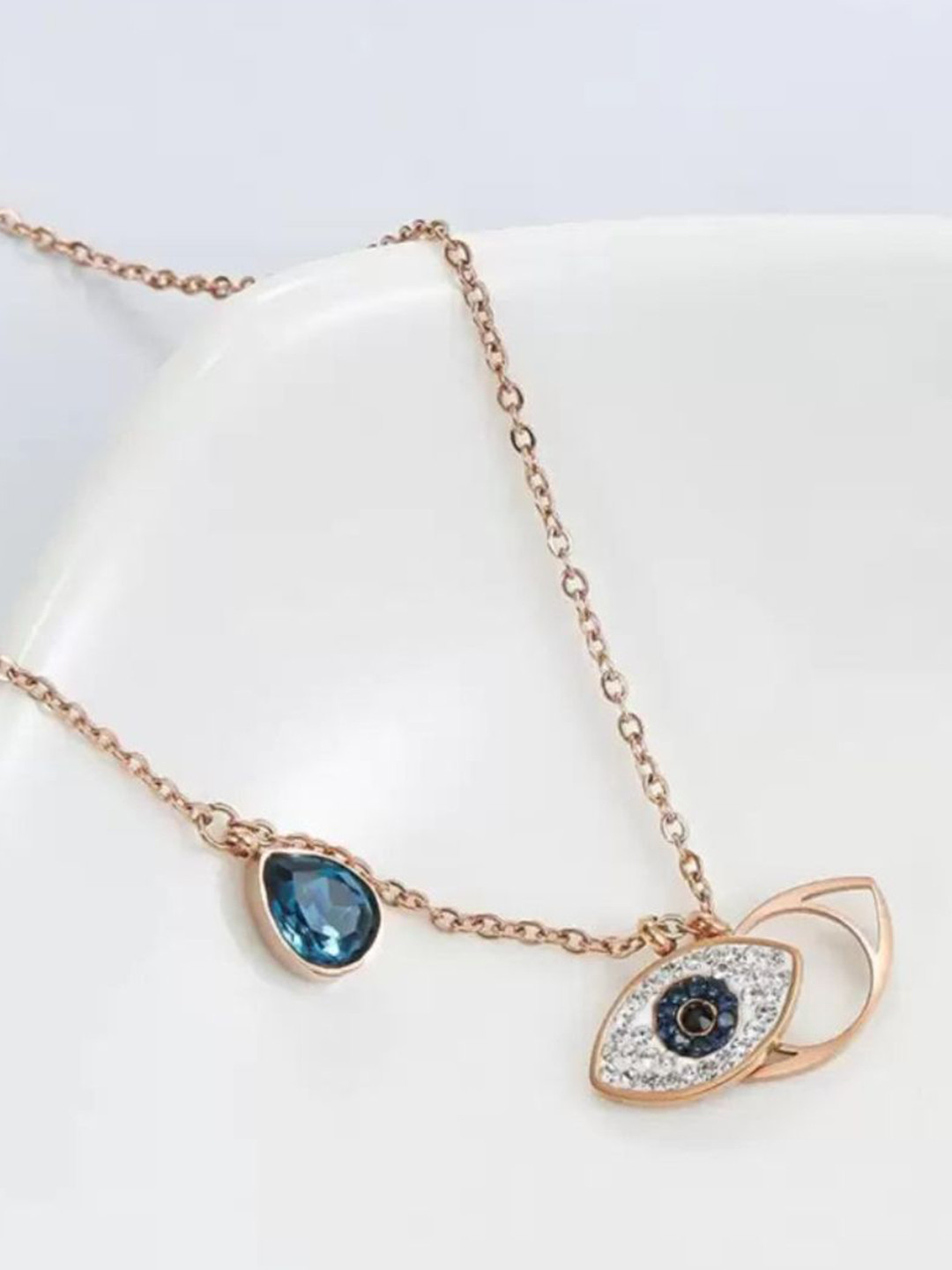 SALTY Sapphire Evil Eye Necklace For Women & Girls