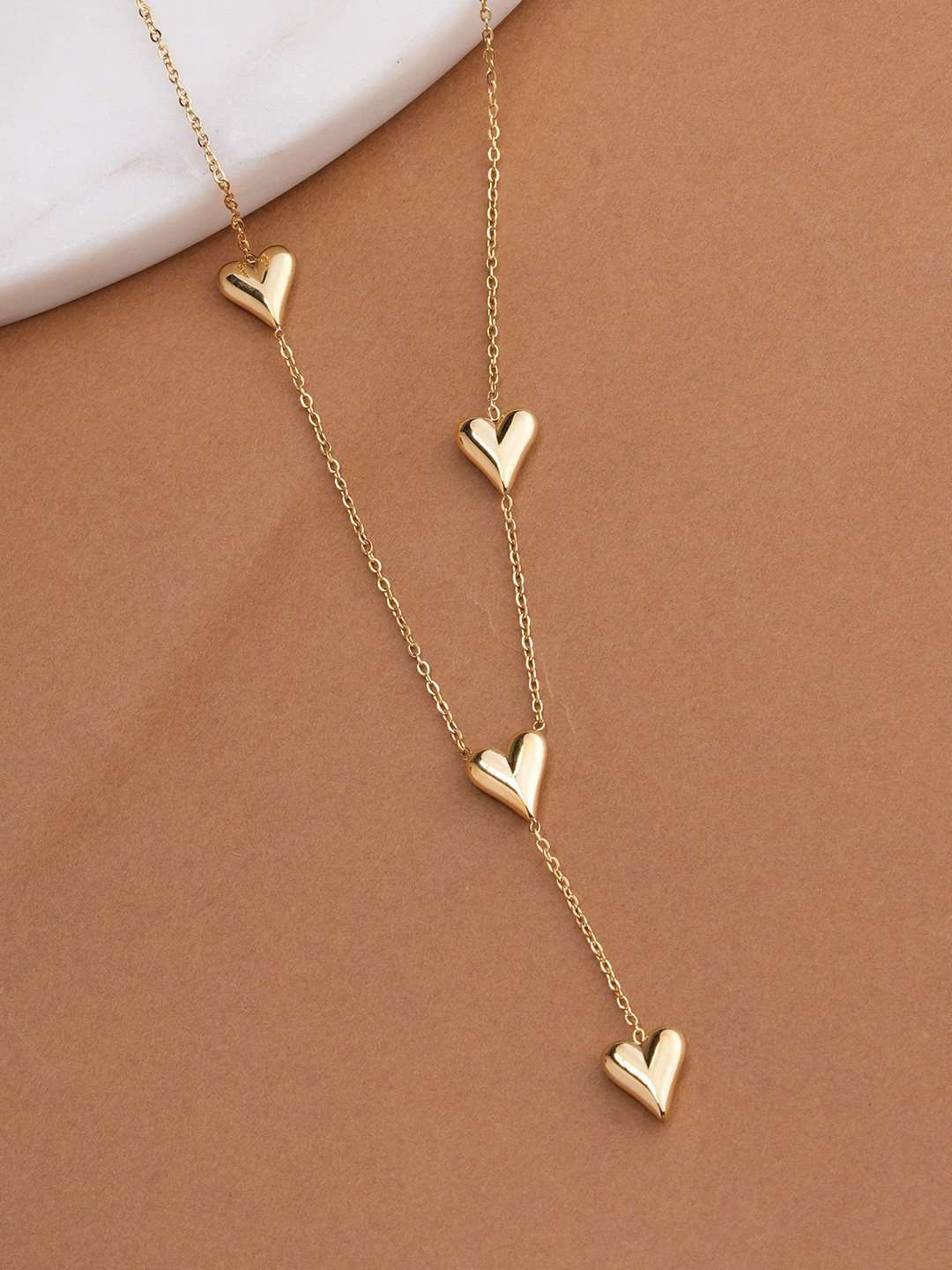 PALMONAS Heartstrings Gold-Plated Waterproof & Anti-Tarnish Necklace