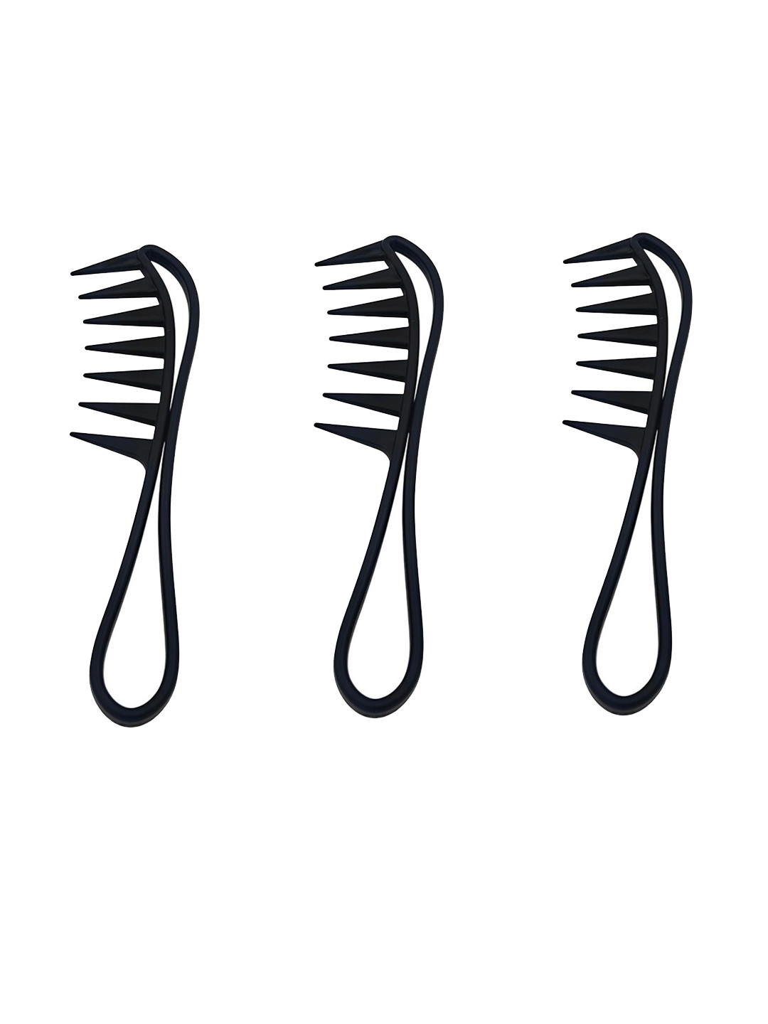 Utkarsh Set Of 3 Wide Spacing Teeth Comb With Fine Tooth For Cutting & Hair Styling