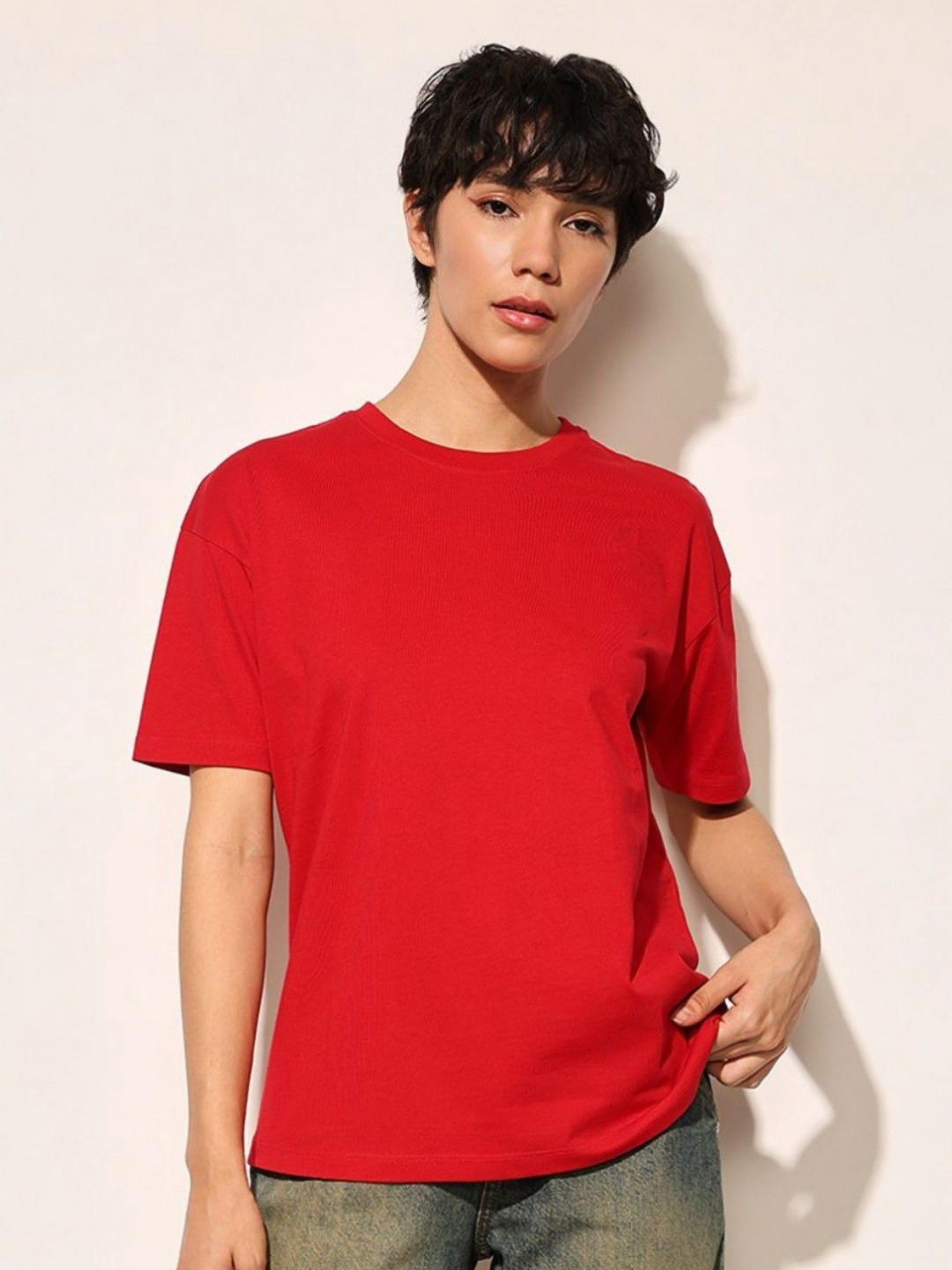 Dogman Round Neck Pure Cotton Casual T-shirt