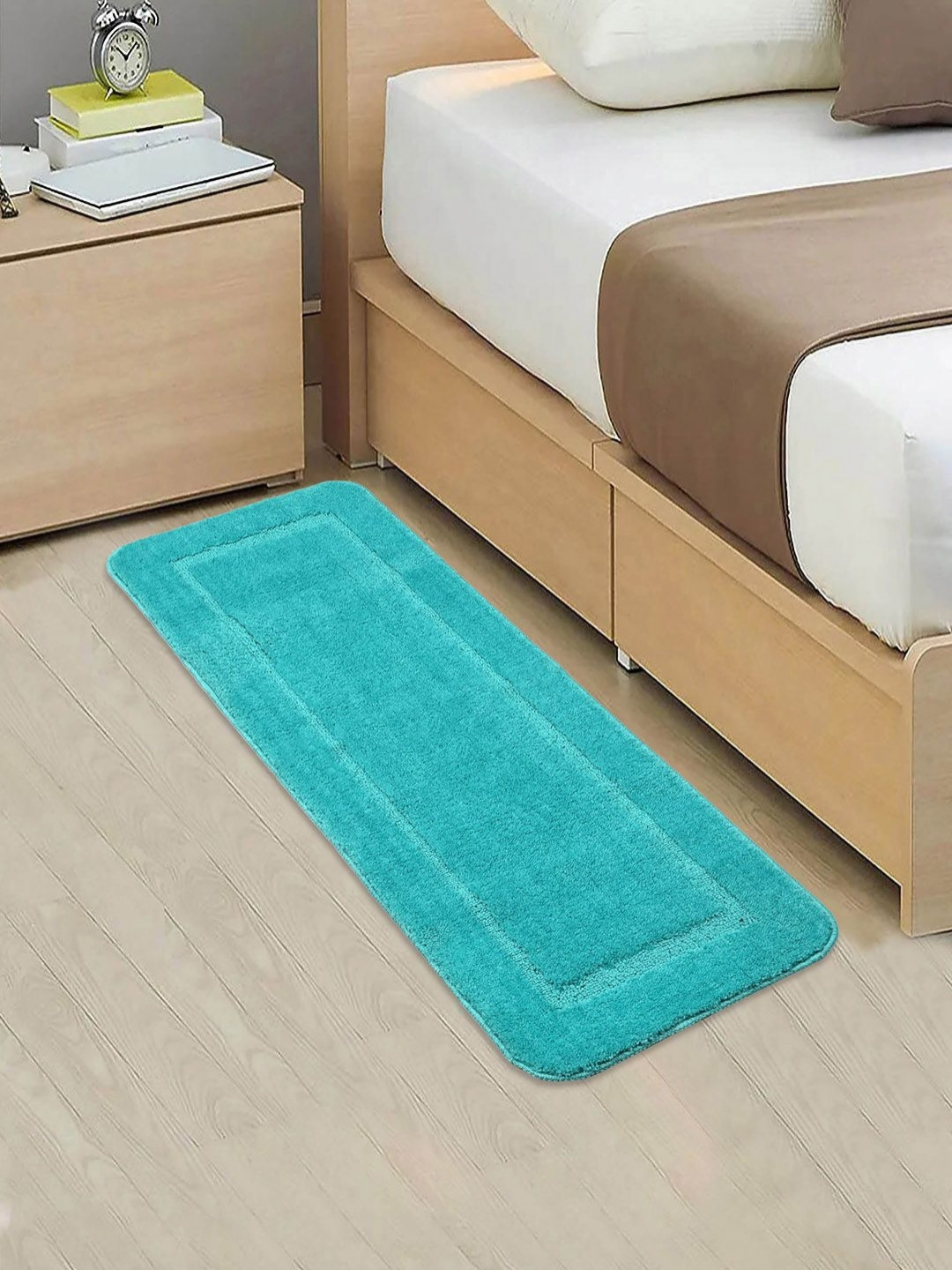 Saral Home Green Anti Skid Water Absorbent Floor Runner
