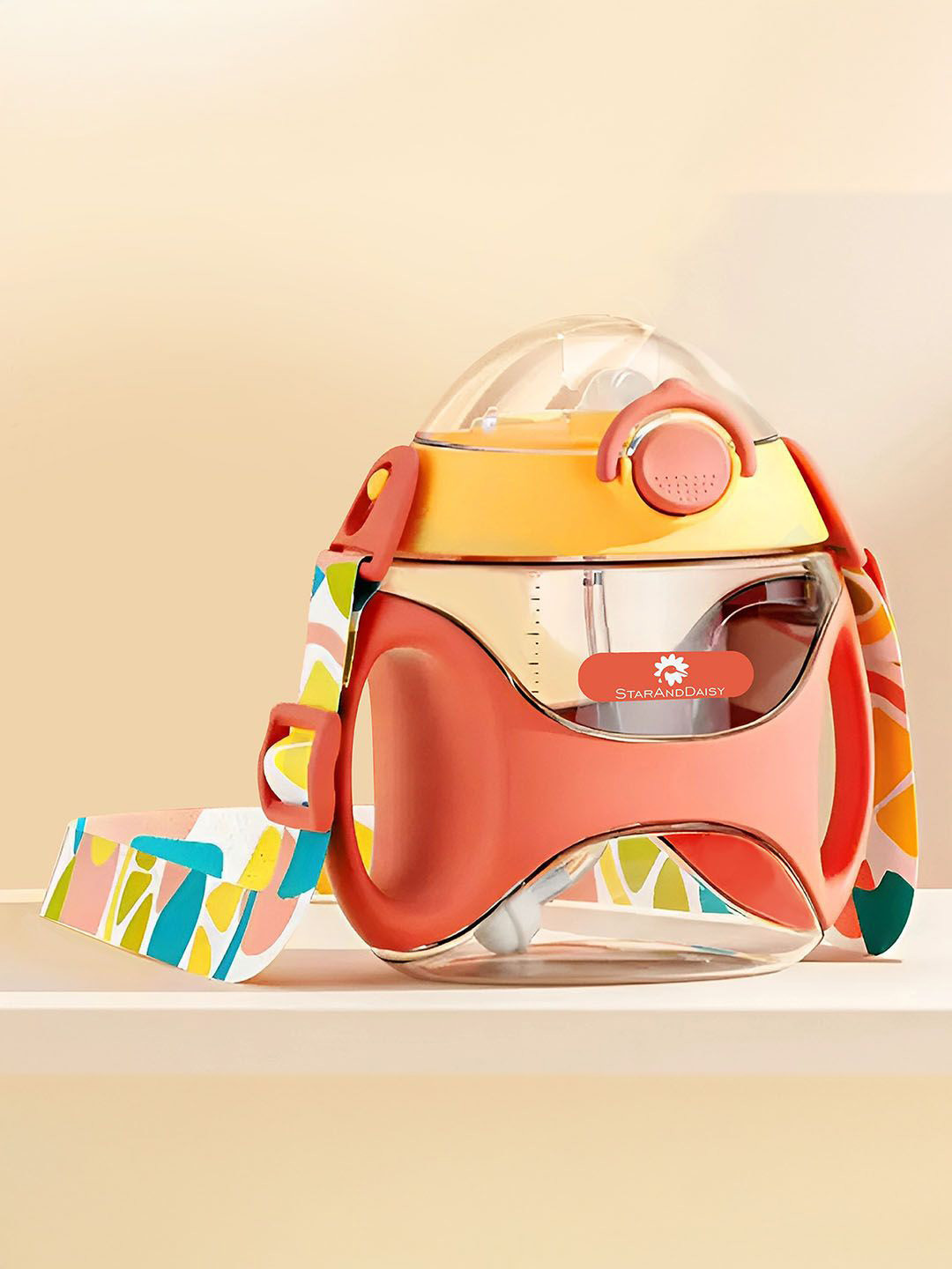 StarAndDaisy Orange Plastic Light-weight Sipper - 750ml