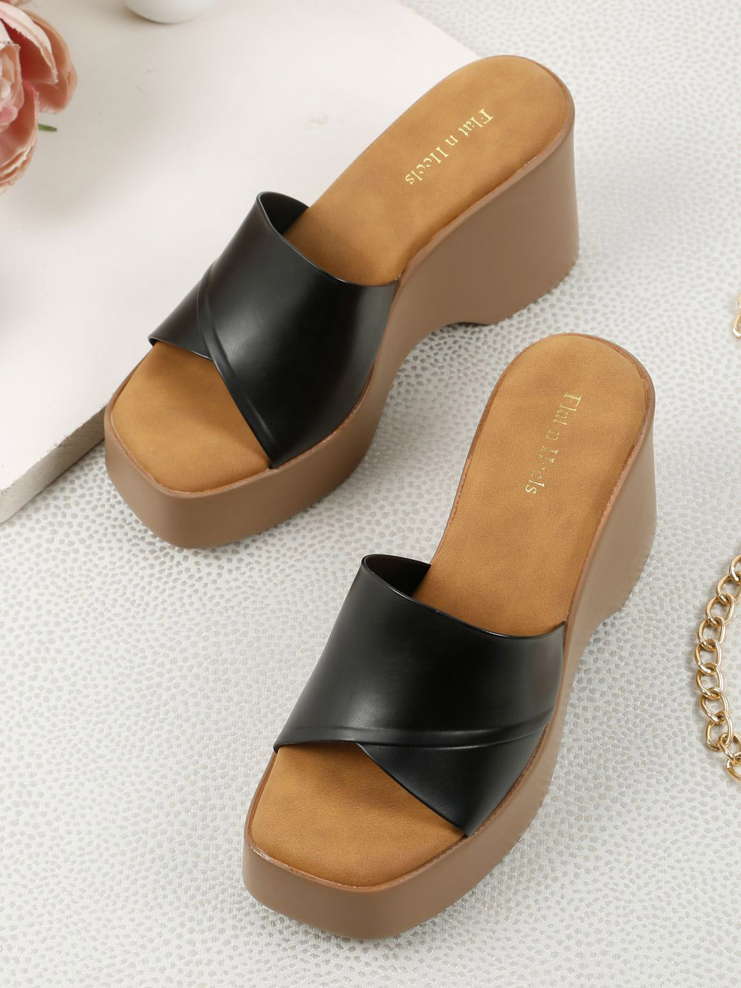 Flat n Heels Open Toe Wedge Sandals