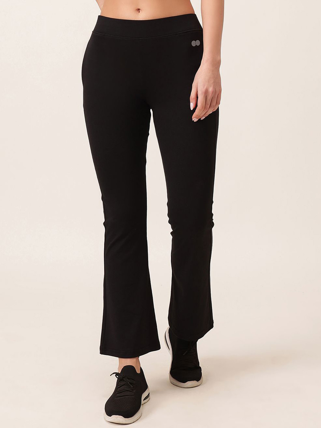 Clovia Flared Yoga Relaxed-Fit Track Pants
