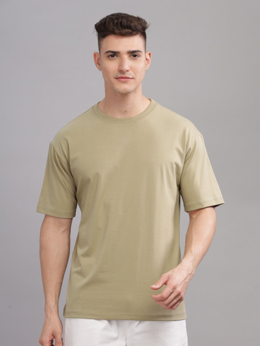 SOLACEACTIVE Entrepreneur Back Design Printed Drop-Shoulder Sleeves Oversized T-shirt