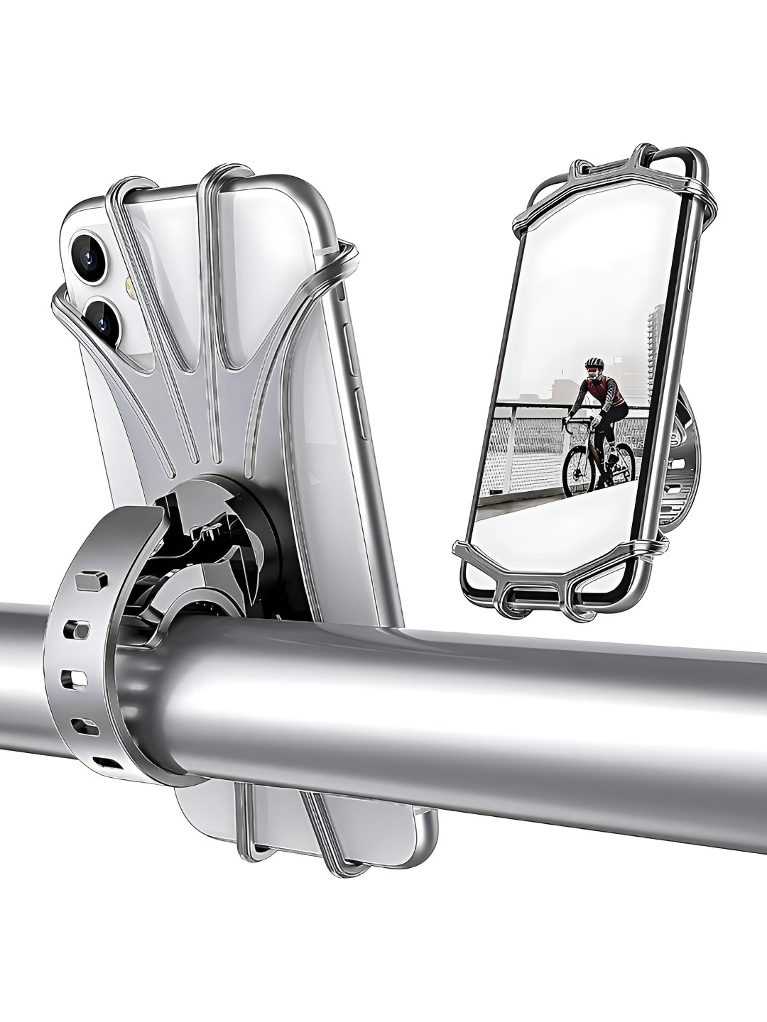 upkaranwale Grey Bicycle Phone Holder