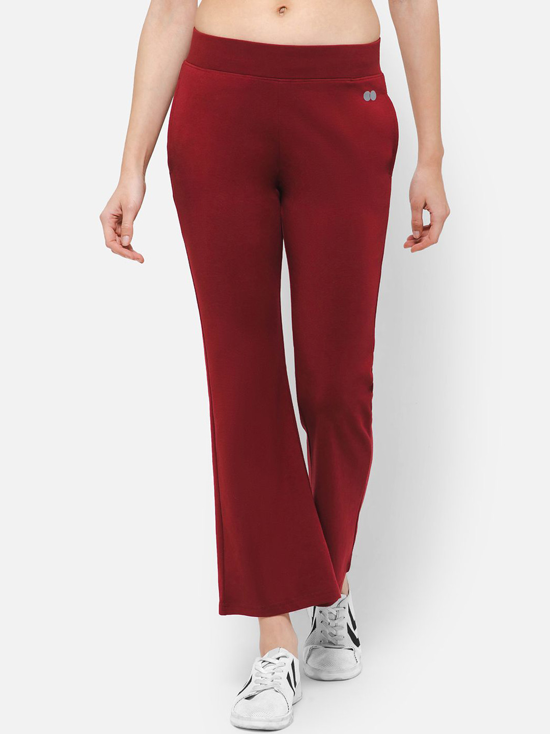 Clovia Flared Yoga Relaxed-Fit Track Pants