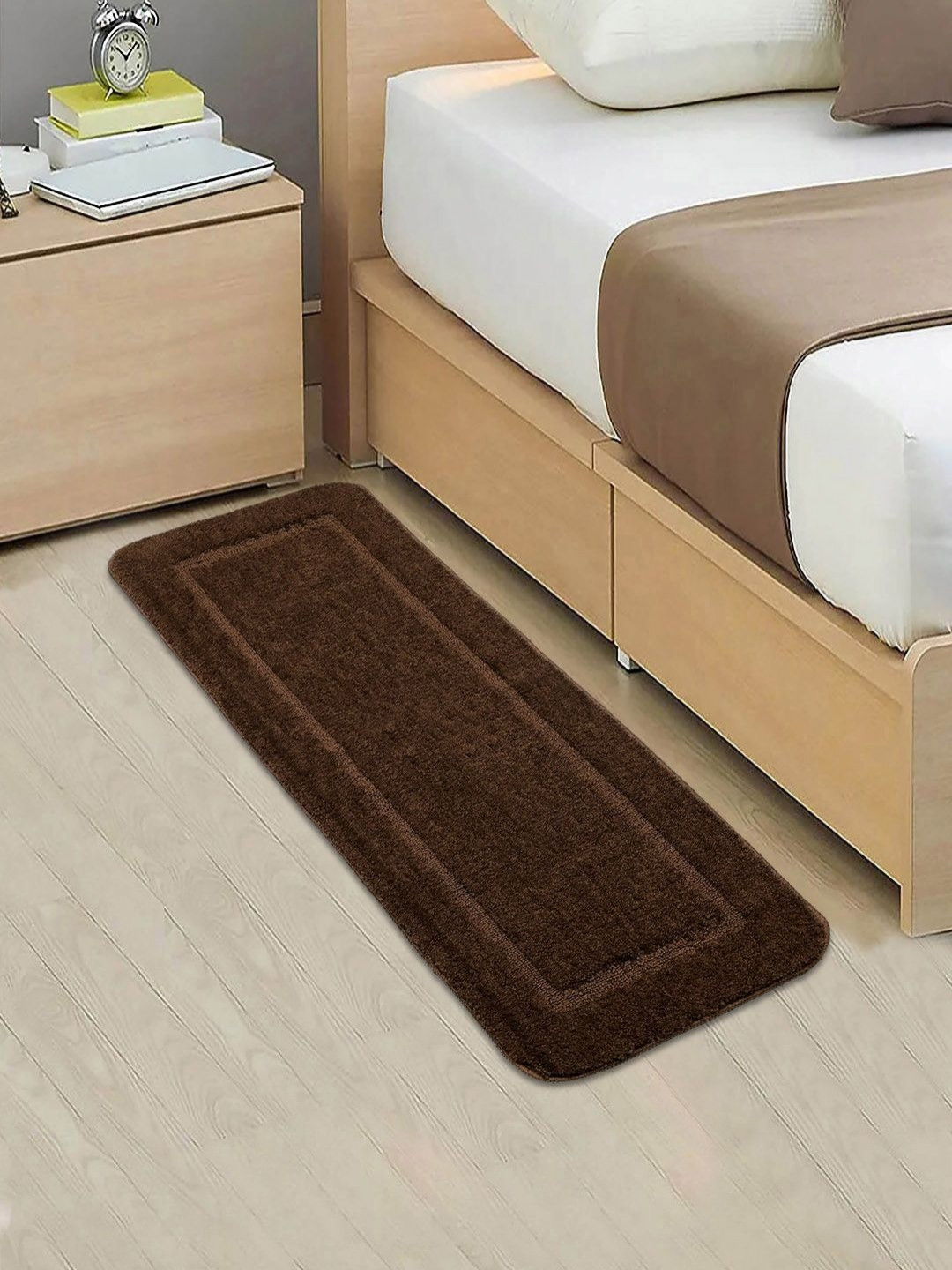 Saral Home Brown Anti Skid Water Absorbent Floor Runner
