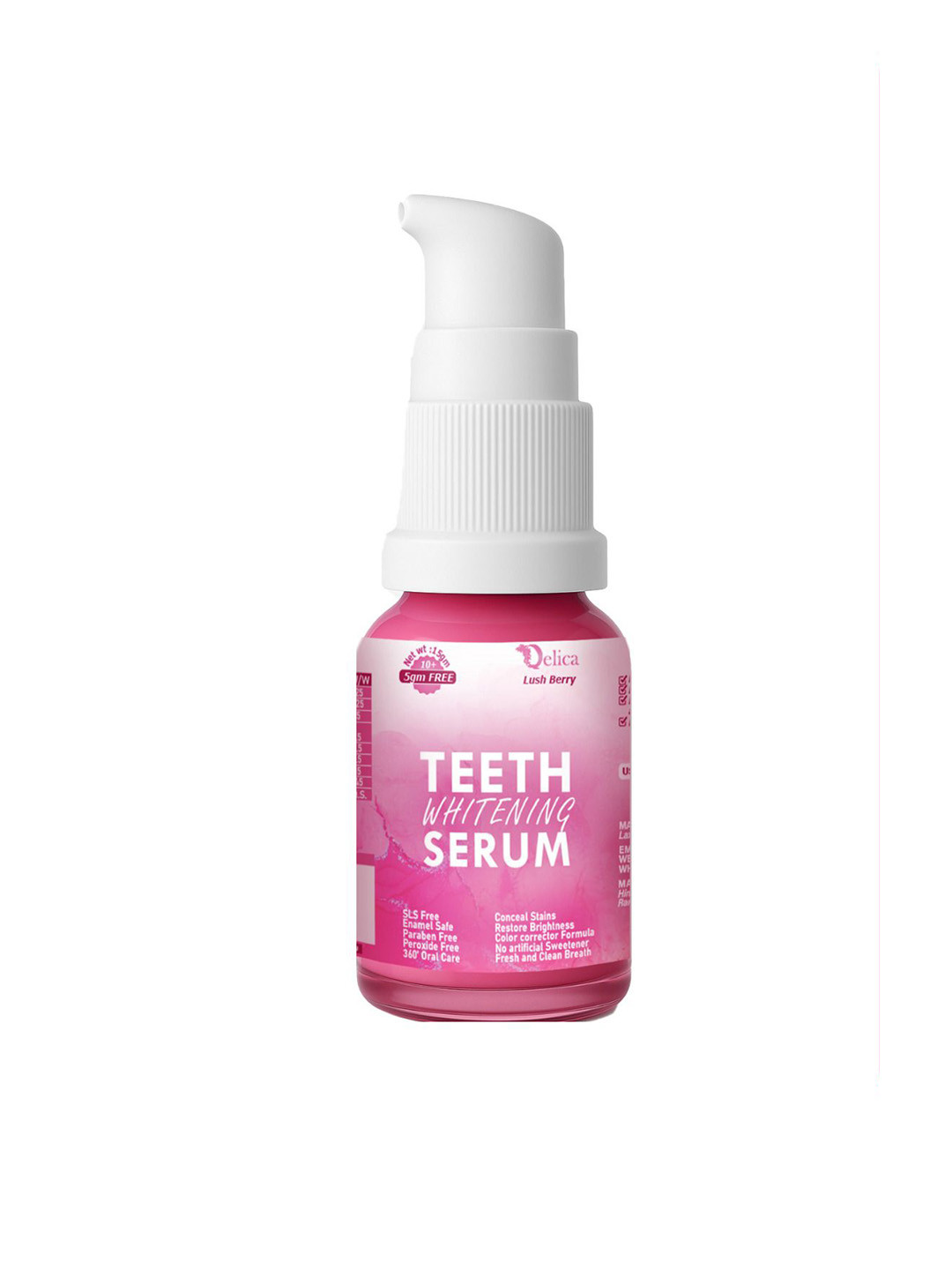 Qelica Lush Berry Teeth Whitening Serum - 15 ml